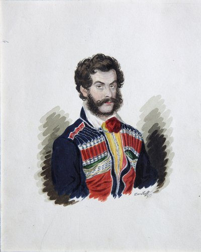 Ritratto del Decabrista Conte Zakhar Chernyshov, 1830s da Rufim Ivanovich Dorokhov