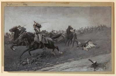 Blücher disarcionato a Ligny da Rufus Fairchild Zogbaum