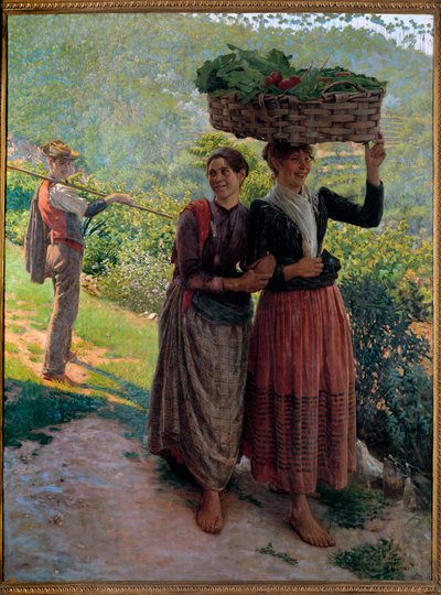 Vita in campagna, scena di seduzione nei vigneti della Toscana da Ruggero Focardi