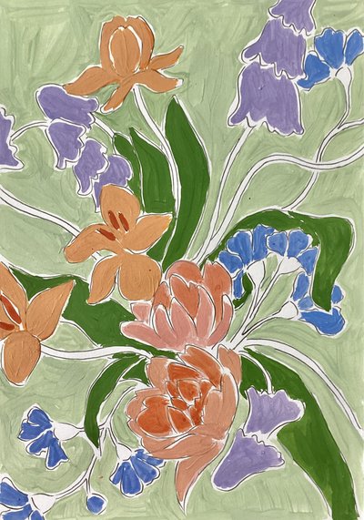 Bouquet floreale dai colori vivaci da Rushati Chowdhury