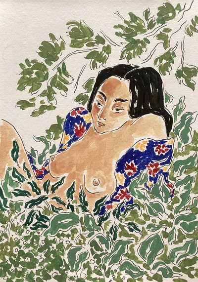 Donna tra il fogliame da Rushati Chowdhury