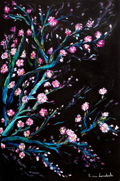Fiori di ciliegio in nero da Ruslana Levandovska