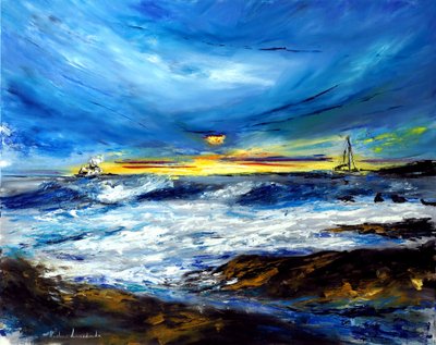 Tramonto su un oceano alle Hawaii, 2022 da Ruslana Levandovska