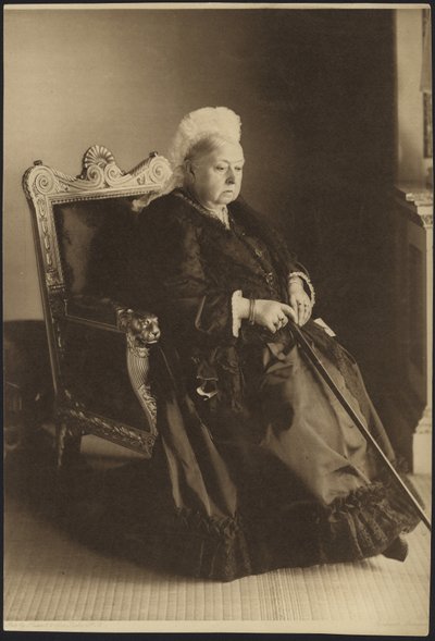Ritratto della regina Vittoria (foto b/n) da Russell & Sons Photography