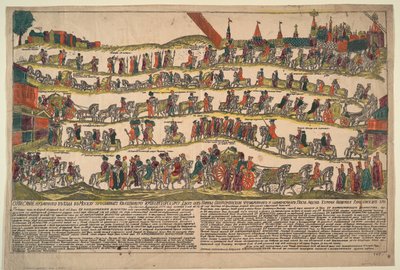 Rappresentazione della processione a Mosca dell