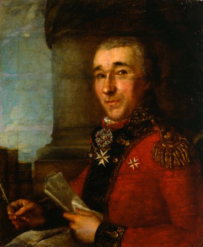 Ritratto del generale conte Alexey Arakcheyev, fine XVIII secolo da Russian Master