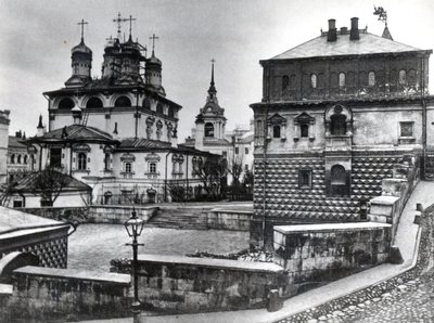 Casa dei Boiardi Romanov nel Monastero del Segno, e Cattedrale del Segno, Mosca da Russian Photographer