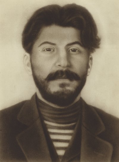 Giuseppe Stalin, leader sovietico, da giovane da Russian Photographer