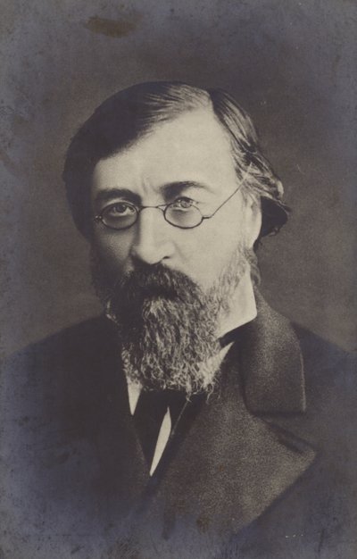 Nikolay Chernyshevsky (1828-1889), filosofo russo, socialista e democratico rivoluzionario, fine XIX secolo da Russian Photographer
