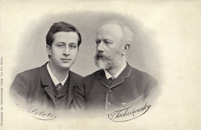 Ritratto di Siloti e Tchaikovsky da Russian Photographer
