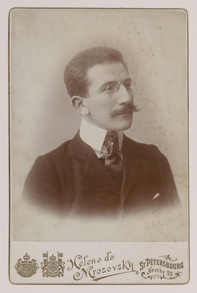 Ritratto del pittore Leon Bakst (1866-1924) da Russian Photographer