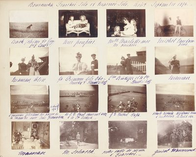 La famiglia imperiale russa, pagina da un album di fotografie, c.1897-99 da Russian Photographer