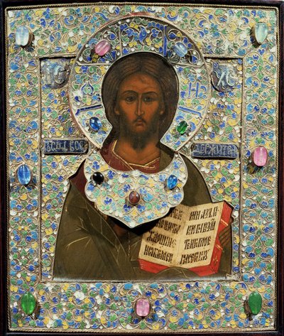 Cristo Pantocratore, icona da Russian School