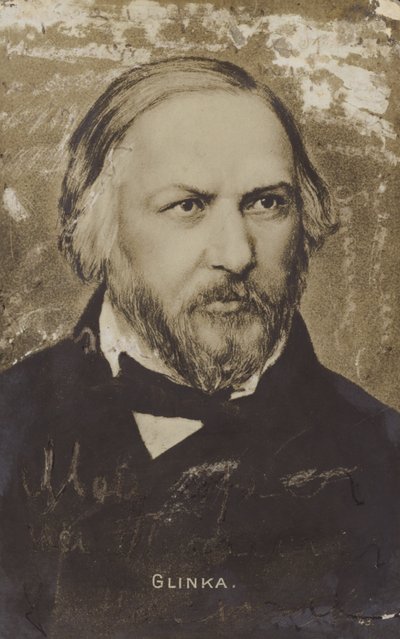 Mikhail Ivanovich Glinka, compositore russo (1804-1857) da Russian School