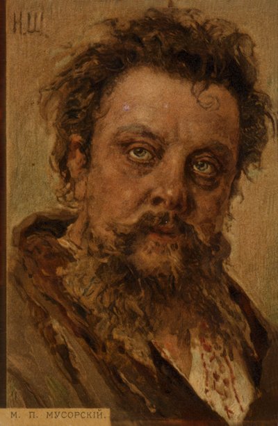 Ritratto di Modest Mussorgsky da Russian School