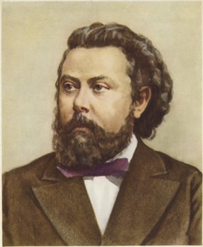 Ritratto di Modest Mussorgsky da Russian School