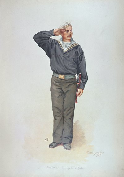 Marinaio russo in uniforme della Marina Russa alla fine del XIX secolo da Russian School