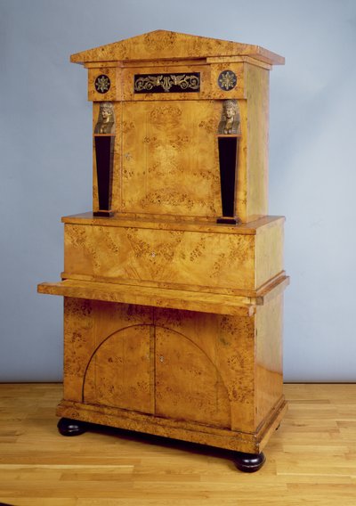 Secretaire Libreria (legno di betulla careliana) da Russian School