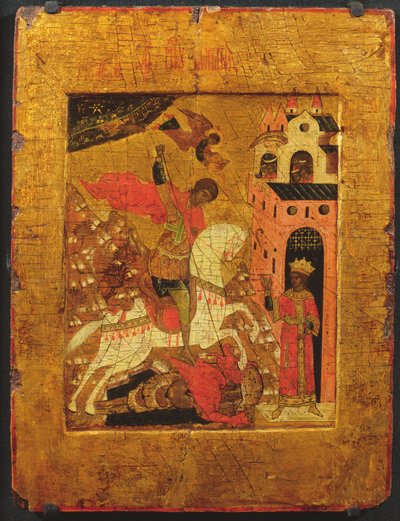 San Giorgio e il Drago, icona da Russian School