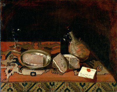 Natura morta con tovaglia a tappeto, c.1730 da Russian School