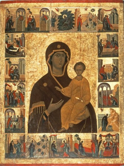 Icona della Vergine Hodegetria di Smolensk, c.1450 da Russian School