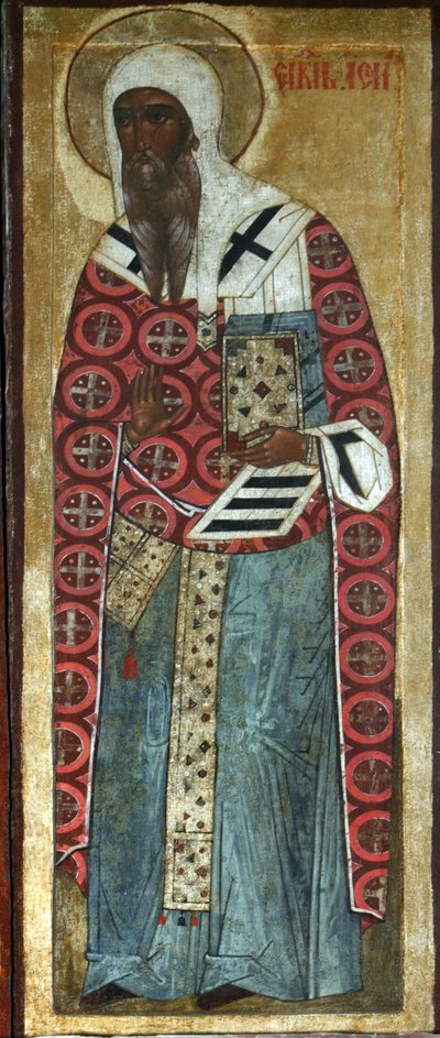 San Isaia di Rostov da Russian icon.