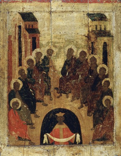 La discesa dello Spirito Santo sugli Apostoli da Russian icon.