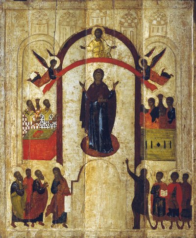 La protezione della Madre di Dio Pokrov, c1399 da Russian icon.
