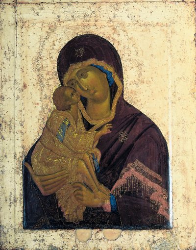 La Vergine del Don Icona bifacciale da Russian icon.
