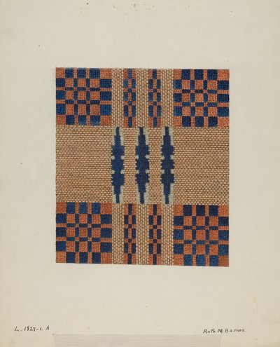 Dettaglio del copriletto da Ruth M. Barnes