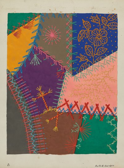 Dettaglio di Crazy Quilt da Ruth M Barnes