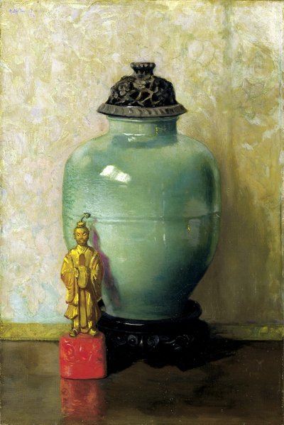 Vaso cinese verde da Ruth Payne Burgess