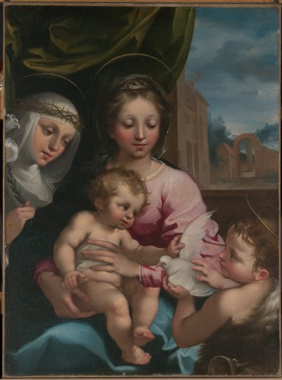 Vergine e Bambino con il giovane San Giovanni Battista e Santa Caterina da Siena da Rutilio Manetti