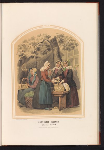 Costume tradizionale di Schouwen e Duiveland in Zeeland, 1857 da Ruurt de Vries