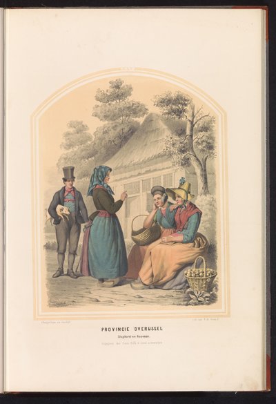 Costume tradizionale di Staphorst e Rouveen in Overijssel, 1857 da Ruurt de Vries
