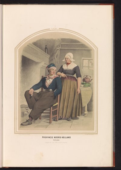 Costume tradizionale di Volendam in Noord-Holland, 1857 da Ruurt de Vries
