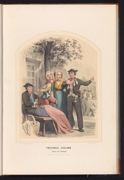 Costume tradizionale di Zuid-Beveland in Zeeland, 1857 da Ruurt de Vries