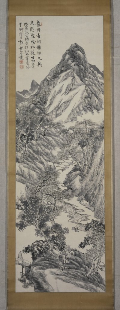 Paesaggio montano, inverno 1877 (inchiostro su carta) da Rôzan Yasuda