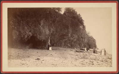 [Gruppo di persone sul litorale vicino alle scogliere, forse a Mt. Desert, Maine]. da S.R. Stoddard