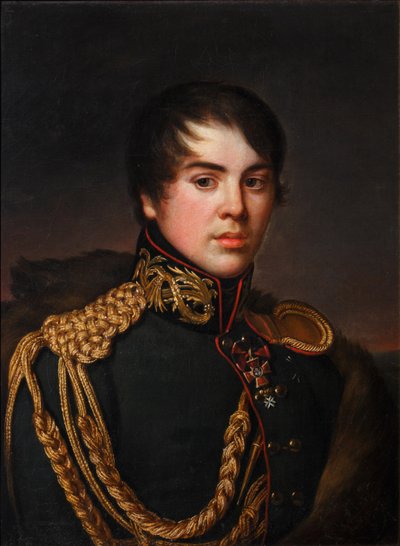 Ritratto del conte Vladimir Stepanovich Apraksin 1796-1833, ca. 1812 da S.S. Svintsov