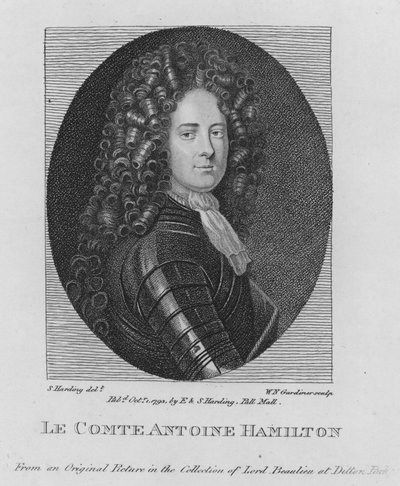 Il Conte Antoine Hamilton (incisione) da S. (after) Harding