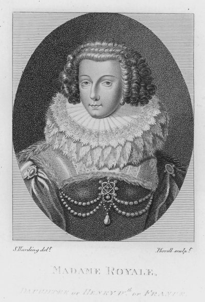Madame Royale, figlia di Enrico IV di Francia (incisione) da S. (after) Harding