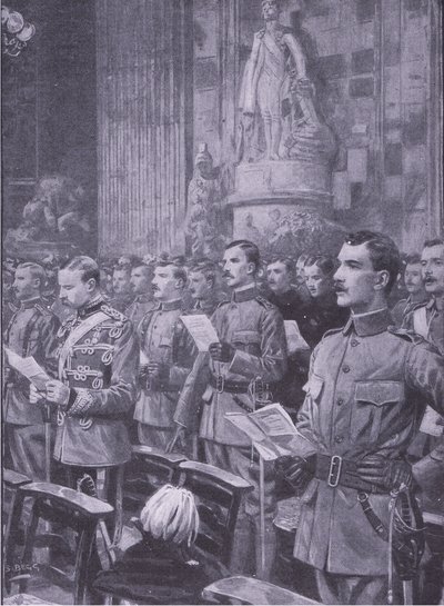 Volontari Imperiali della Città a St Pauls, illustrazione da After Pretoria: The Guerilla War, 1902 da S. Begg