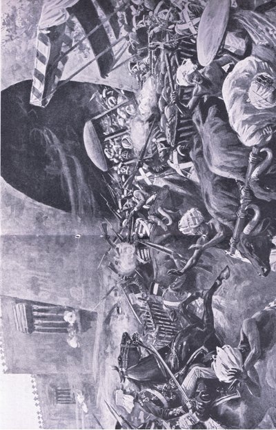 Rivolta indiana: Come hanno combattuto per reprimere la rivolta in Hindustan, illustrazione da British Battles on Land and Sea, 1915 da S. Begg
