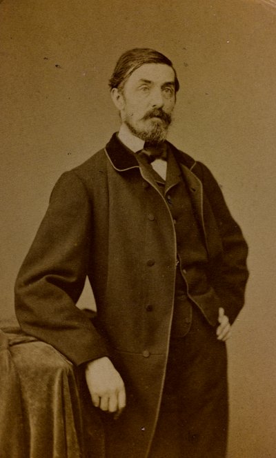 Ritratto di Auguste Paul Charles Anastasi, pittore francese; carta da visita (foto b/n) da S. Berthaud