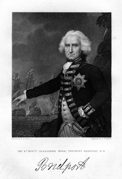 Ammiraglio Alexander Hood 1726-1814, 1° visconte Bridport, 1837 da S. Freeman