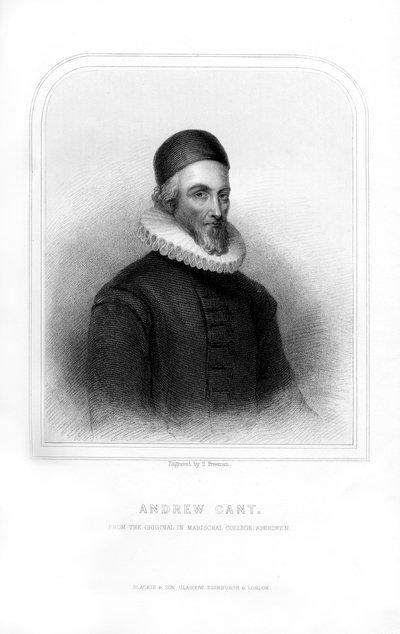 Andrew Cant, ministro presbiteriano e leader dei Covenanters scozzesi, 1870 da S. Freeman