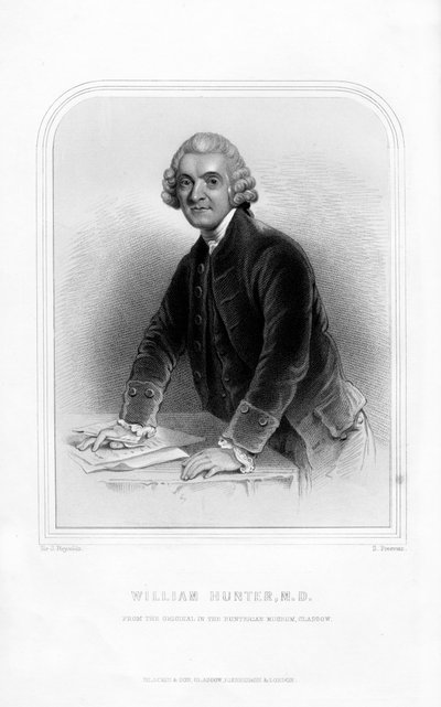 Dr William Hunter, anatomista e ostetrico scozzese, 1870 da S. Freeman