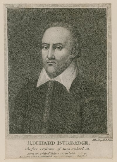 Richard Burbadge, il primo interprete di Re Riccardo III da S. Harding
