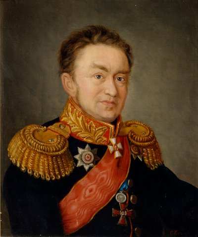 Ritratto di Pavel Nikolayevich Choglokov 1772-1832, 1820s da S. Komenko